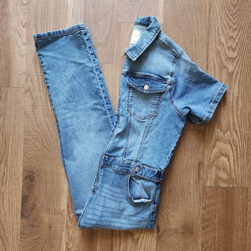 Celebrity Pink Women's Blue Denim Overalls